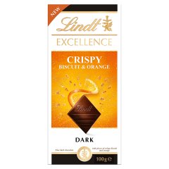 Lindt Excellence Ciemna czekolada z kawałkami kruchych ciasteczek i kawałkami cukru 100 g