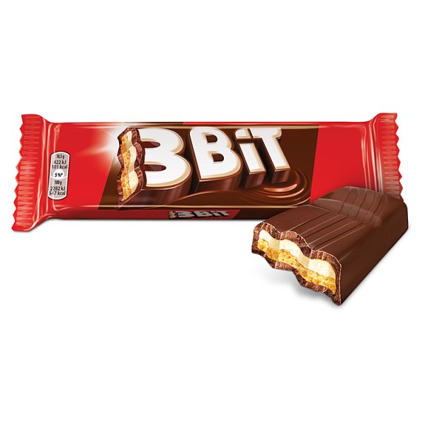 3bit Baton W Czekoladzie Mlecznej Z Kremowym Nadzieniem I Herbatnikiem - 46 G
