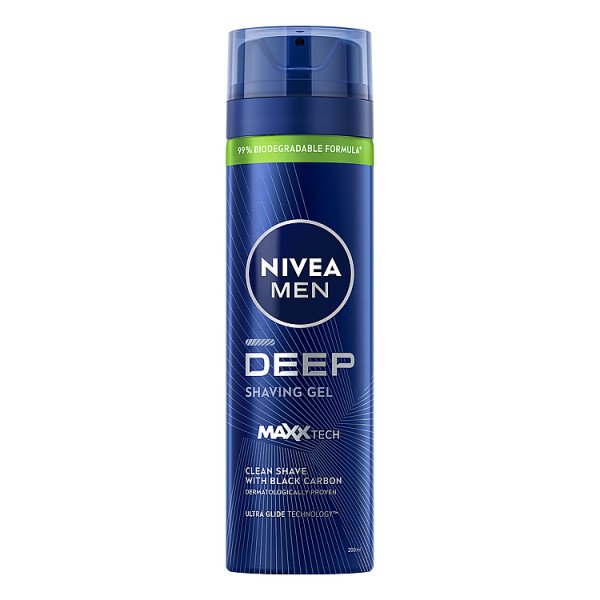 Nivea MEN Deep ŻEL DO Golenia Z Czarnym Węglem 200 ml
