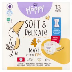 Bella Baby Happy Pieluszki jednorazowe 4+ maxi plus 9-15 kg 13 sztuk