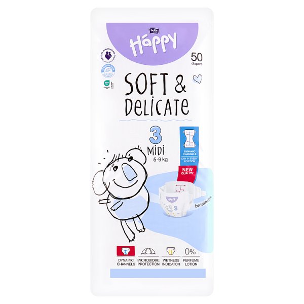 Bella Baby Happy Pieluszki jednorazowe 3 midi 5-9 kg 50 sztuk