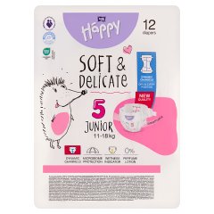 Bella Baby Happy Pieluszki jednorazowe 5 junior 11-18 kg 12 sztuk