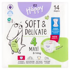 Bella Baby Happy Pieluszki jednorazowe 4 maxi 8-14 kg 14 sztuk