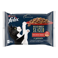 Felix Deliciously Sliced Mokra karma dla kota wiejskie smaki w galaretce 320 g (4 x 80 g)