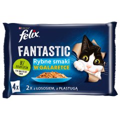 Felix Fantastic Karma dla kotów rybne smaki w galaretce 340 g (4 x 85 g)