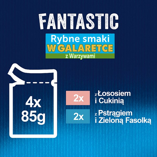 Felix Fantastic Karma dla kotów wybór smaków w galaretce 340 g (4 x 85 g)