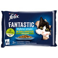 Felix Fantastic Karma dla kotów wybór smaków w galaretce 340 g (4 x 85 g)