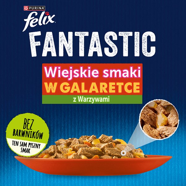 Felix Fantastic Karma dla kotów wiejskie smaki w galaretce 340 g (4 x 85 g)