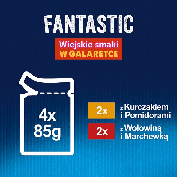 Felix Fantastic Karma dla kotów wiejskie smaki w galaretce 340 g (4 x 85 g)