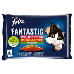 Felix Fantastic Karma dla kotów wiejskie smaki w galaretce 340 g (4 x 85 g)