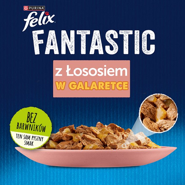 Felix Fantastic Karma dla kotów z łososiem w galaretce 85 g