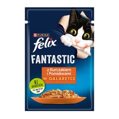 Felix Fantastic Karma dla kotów z kurczakiem i pomidorami w galaretce 85 g