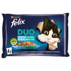 Felix Duo Karma dla kotów rybne smaki w galaretce 340 g (4 x 85 g)