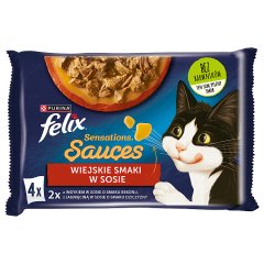 Felix Sensations Sauce Karma dla kotów wiejskie smaki w sosie 340 g (4 x 85 g)