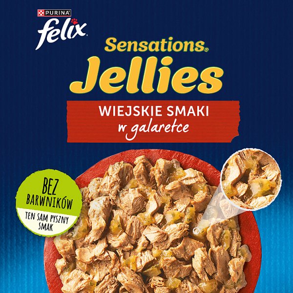 Felix Sensations Jellies Karma dla kotów wiejskie smaki w galaretce 340 g (4 x 85 g)