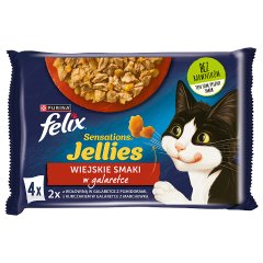 Felix Sensations Jellies Karma dla kotów wiejskie smaki w galaretce 340 g (4 x 85 g)