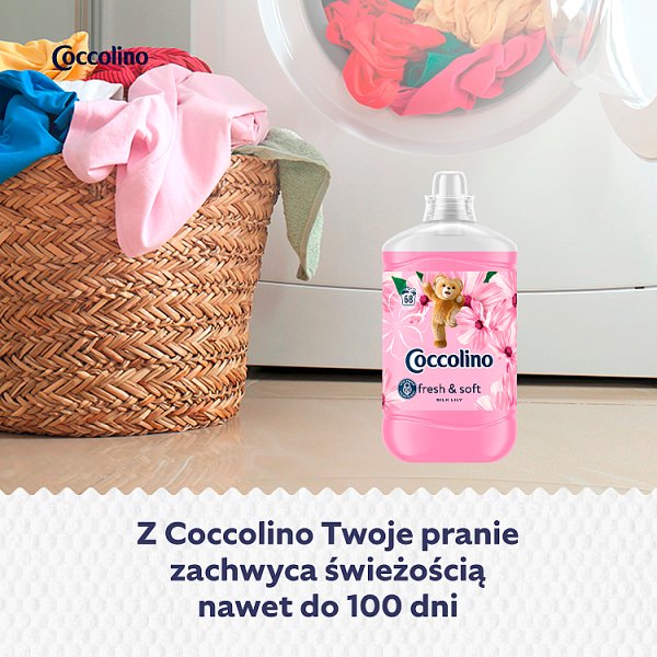 Coccolino Silk Lily Płyn do płukania tkanin koncentrat 1700 ml (68 prań)
