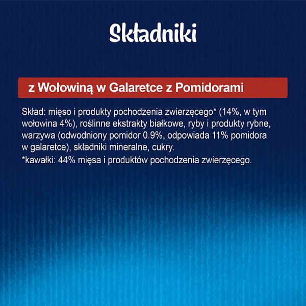 Felix Sensations Jellies Karma dla kotów z wołowiną w galaretce z pomidorami 85 g
