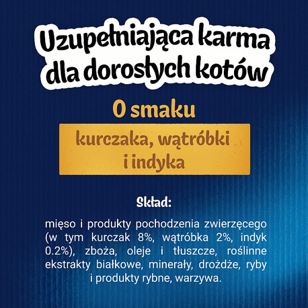 Felix Party Mix Original Przekąski o smaku kurczaka wątróbki i indyka 60 g