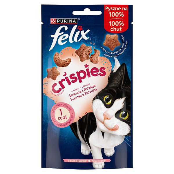 Felix Crispies Przekąski o smaku łososia i pstrąga 45 g