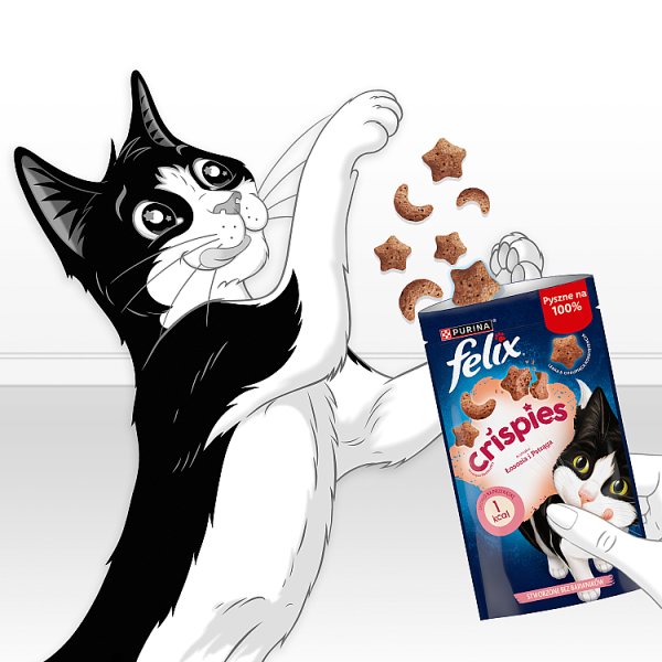 Felix Crispies Przekąski o smaku łososia i pstrąga 45 g