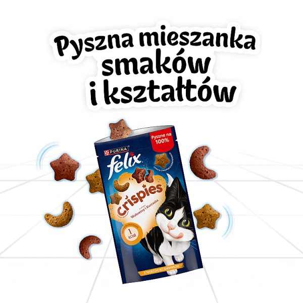 Felix Crispies Przekąski o smaku wołowiny i kurczaka 45 g