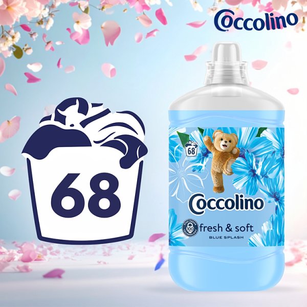 Coccolino Blue Splash Płyn do płukania tkanin koncentrat 1700 ml (68 prań)