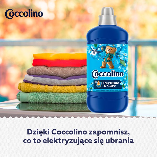 Coccolino Passion Flower &amp; Bergamot Płyn do płukania tkanin koncentrat 1275 ml (51 prań)
