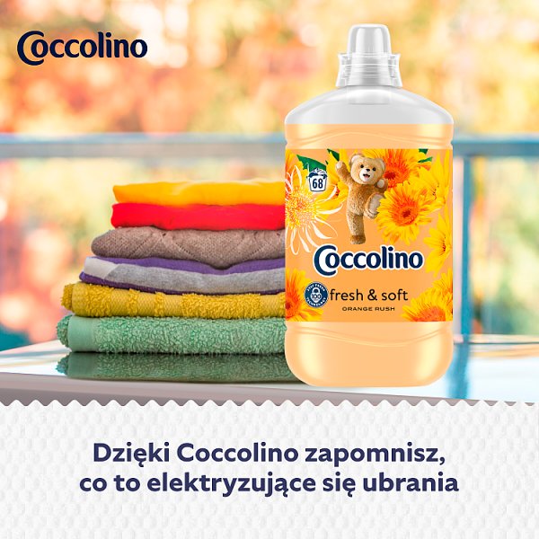 Coccolino Orange Rush Płyn do płukania tkanin koncentrat 1700 ml (68 prań)