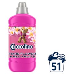 Coccolino Tiare Flower & Red Fruits Płyn do płukania tkanin koncentrat 1275 ml (51 prań)