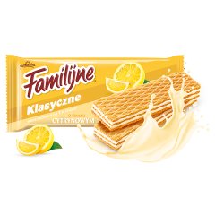 Familijne Klasyczne wafle o smaku cytrynowym 180 g