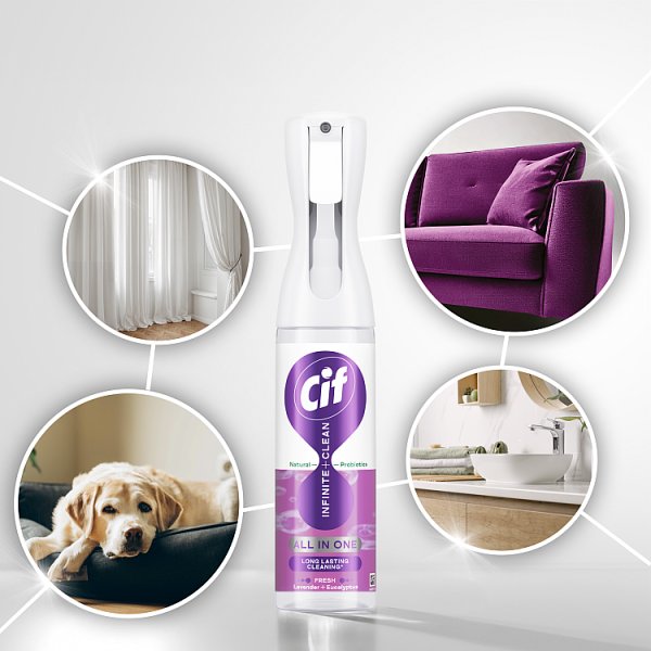 Cif Infinite Clean Lavender &amp; Eucalyptus Spray z naturalnymi probiotykami 280 ml