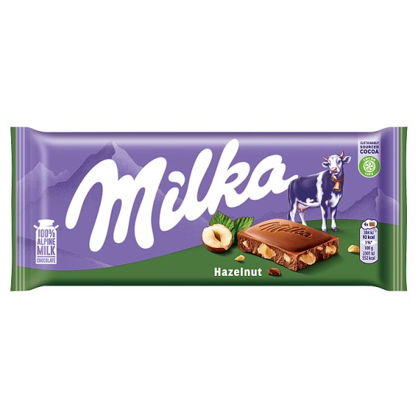 Milka Czekolada Mleczna Z Kawałkami Orzechów 100 G