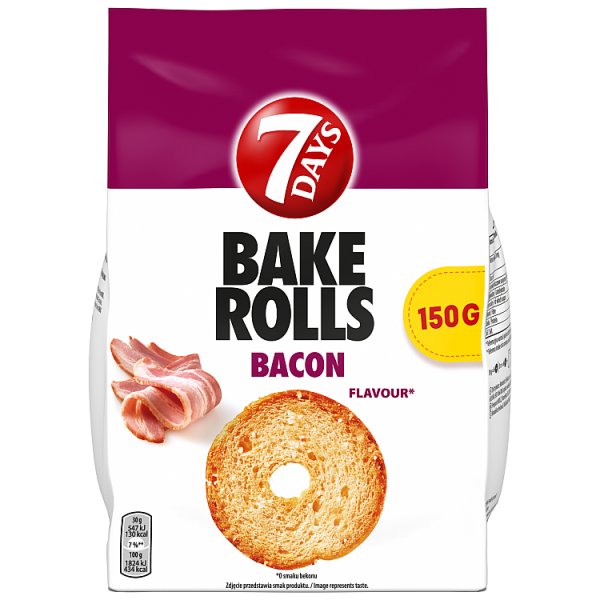 7 Days Bake Rolls Chrupki Chlebowe O Smaku Bekonu 150 G