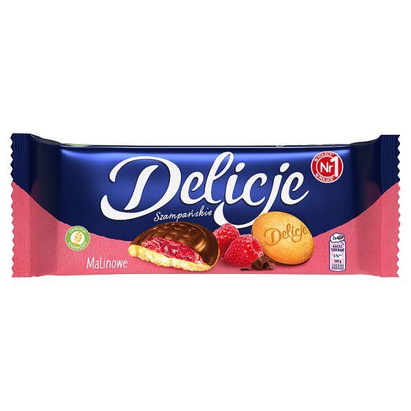 Delicje Szampańskie Biszkopty Z Galaretką O Smaku Malinowym Oblewane Czekoladą 147 G