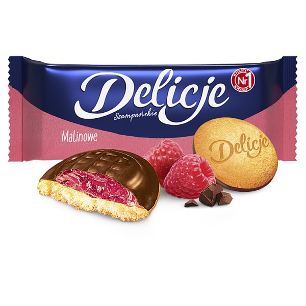Delicje Szampańskie Biszkopty Z Galaretką O Smaku Malinowym Oblewane Czekoladą 147 G