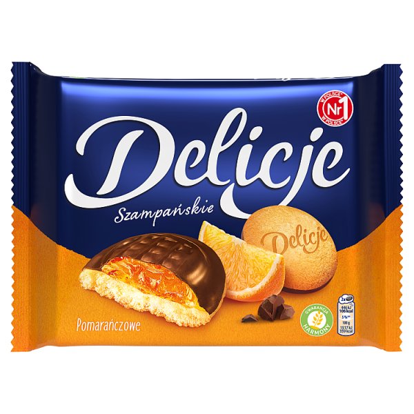 Delicje Szampańskie Biszkopty Z Galaretką Pomarańczową Oblewane Czekoladą 294 G