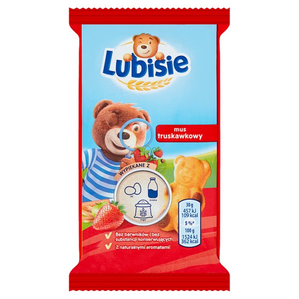 Lubisie Ciastko Biszkoptowe Z Nadzieniem Jabłkowo-truskawkowym 30 G