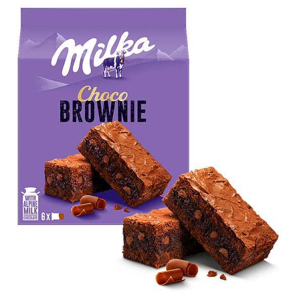 Milka Choco Brownie Ciastka Z Czekoladą I Kawałkami Czekolady Mlecznej 150 G (6 Sztuk)