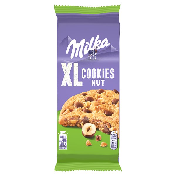 Milka Xl Cookies Nuts Ciastka Z Kawałkami Czekolady Mlecznej I Orzechami 184 G