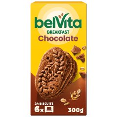 Belvita Breakfast Ciastka Zbożowe O Smaku Kakaowym Z Kawałkami Czekolady 300 G