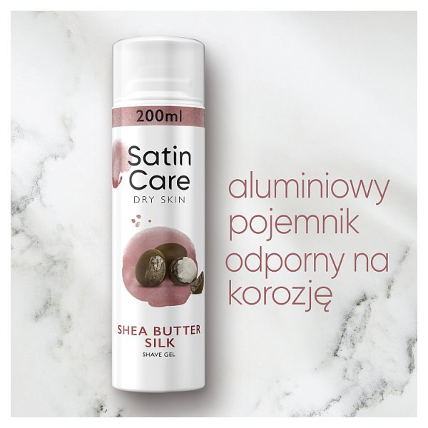 Gillette Satin Care Żel do golenia dla kobiet, Shea Butter Silk, 200ml