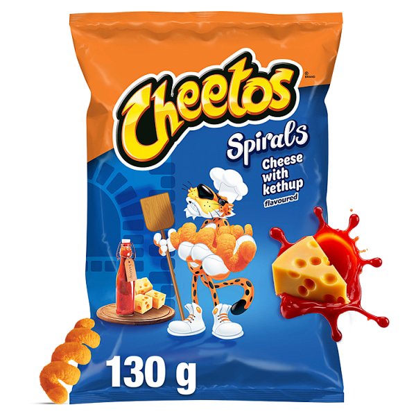 Cheetos Spirals Chrupki kukurydziane o smaku serowo-ketchupowym 130 g