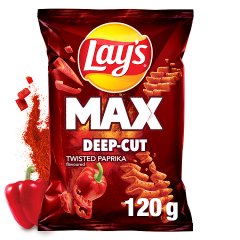 Lay's Max Deep-Cut Chipsy ziemniaczane o smaku papryki 120 g