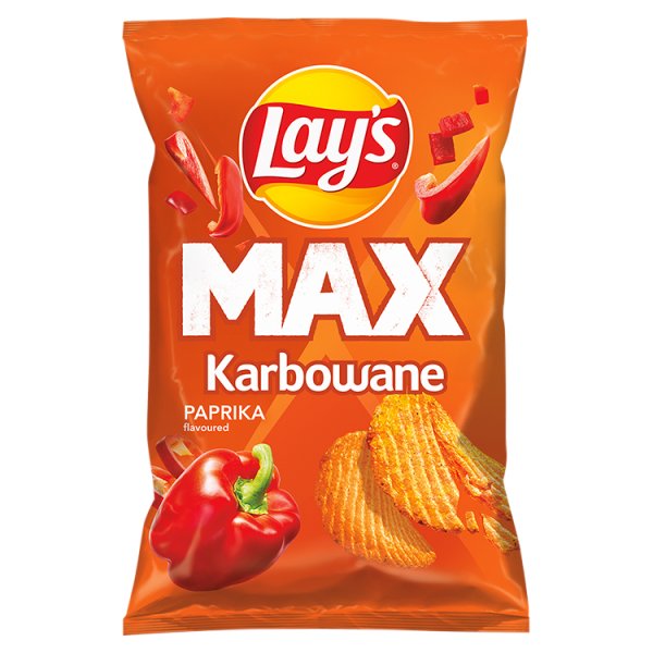 Lay&#039;s Max Chipsy ziemniaczane karbowane o smaku papryki 120 g