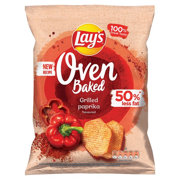 Lay&#039;s Oven Baked Pieczone formowane chipsy ziemniaczane o smaku grillowanej papryki 180 g