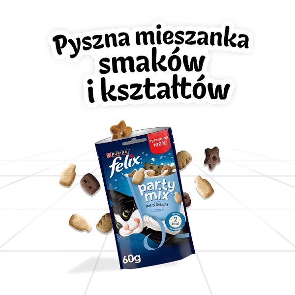 Felix Party Mix Dairy Delight Przekąski o smaku mleka jogurtu i sera 60 g