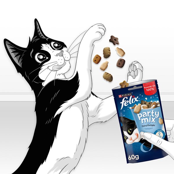 Felix Party Mix Dairy Delight Przekąski o smaku mleka jogurtu i sera 60 g