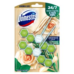 Domestos Aroma Lux White Rose & Tea Tree Oil Kostka toaletowa 2 x 55 g