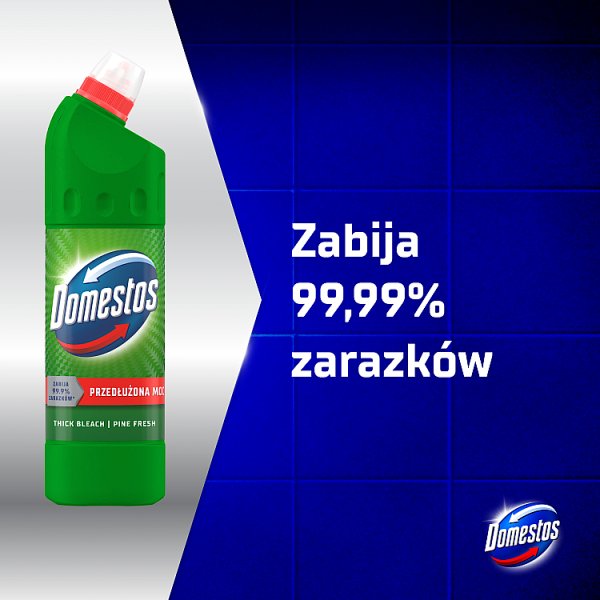 Domestos Przedłużona Moc Pine Fresh Płyn czyszcząco-dezynfekujący 1 l